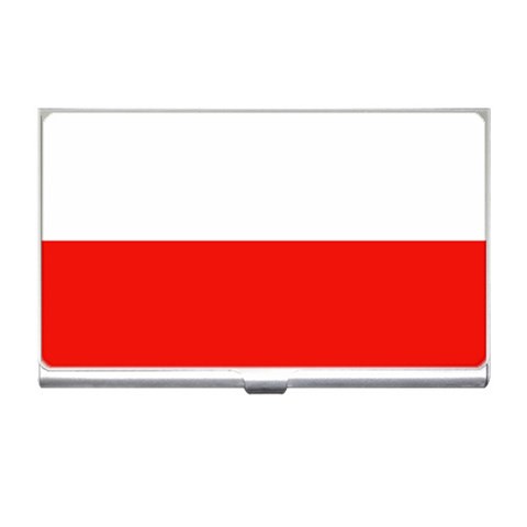 Poland Flag Business Card Holder from ArtsNow.com Front