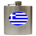 Greece Flag Hip Flask (6 oz)