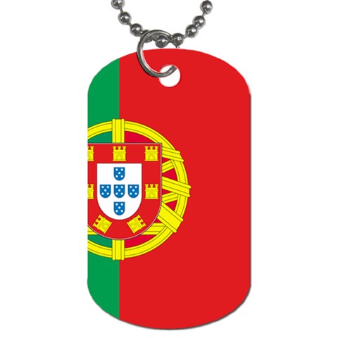 Portugal Flag Dog Tag (One Side) from ArtsNow.com Front