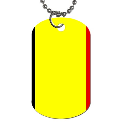Belgium Flag Dog Tag (One Side) from ArtsNow.com Front