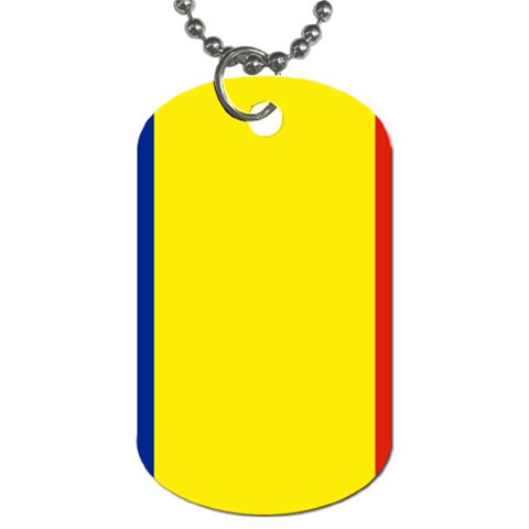 Romania Flag Dog Tag (One Side) from ArtsNow.com Front