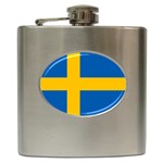 Sweden Flag Hip Flask (6 oz)
