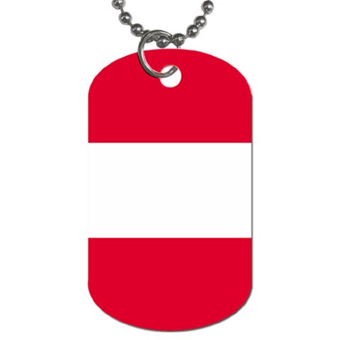 Austria Flag Dog Tag (One Side) from ArtsNow.com Front