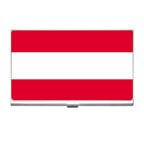 Austria Flag Business Card Holder from ArtsNow.com Front