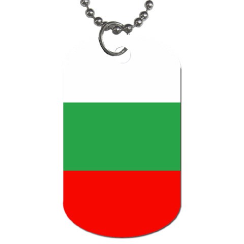 Bulgaria Flag Dog Tag (One Side) from ArtsNow.com Front