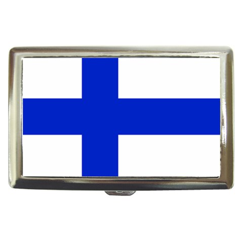 Finland Flag Cigarette Money Case from ArtsNow.com Front
