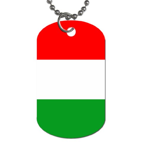 Hungary Flag Dog Tag (One Side) from ArtsNow.com Front