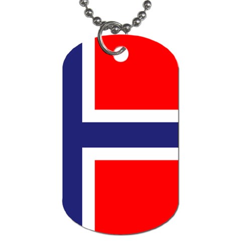 Norway Flag Dog Tag (One Side) from ArtsNow.com Front