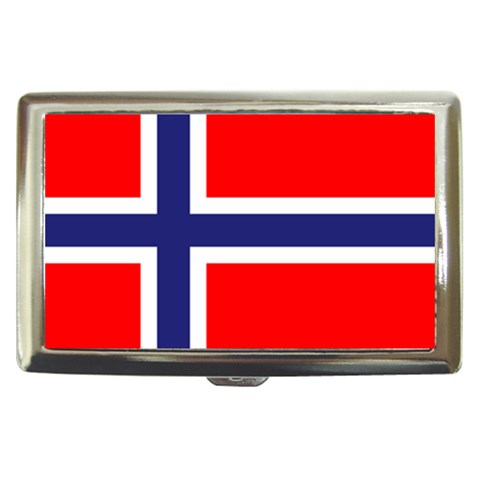 Norway Flag Cigarette Money Case from ArtsNow.com Front