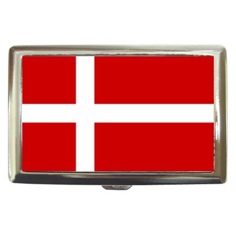 Denmark Flag Cigarette Money Case from ArtsNow.com Front