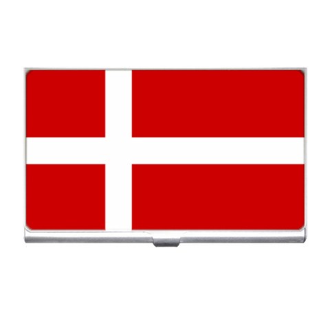 Denmark Flag Business Card Holder from ArtsNow.com Front
