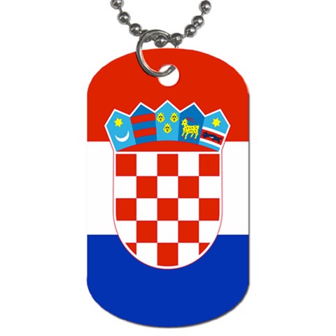 Croatia Flag Dog Tag (One Side) from ArtsNow.com Front