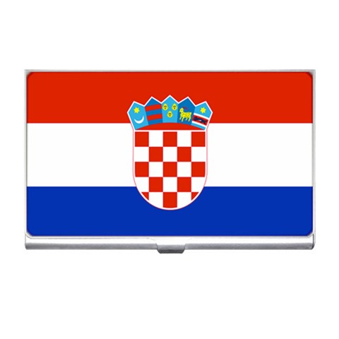 Croatia Flag Business Card Holder from ArtsNow.com Front