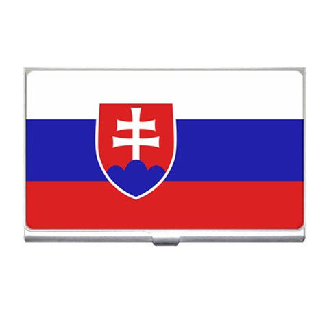 Slovakia Flag Business Card Holder from ArtsNow.com Front