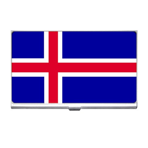 Iceland Flag Business Card Holder from ArtsNow.com Front