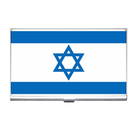 Israel Flag Business Card Holder from ArtsNow.com Front
