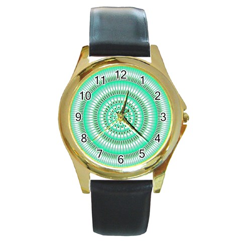 Mentalism Round Gold Metal Watch from ArtsNow.com Front