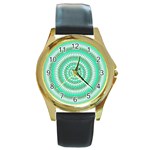 Mentalism Round Gold Metal Watch