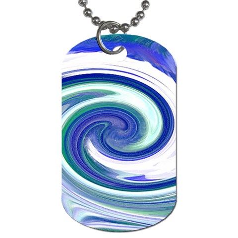 Abstract Waves Dog Tag (Two Front