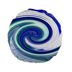 Abstract Waves 15  Premium Round Cushion  from ArtsNow.com Back