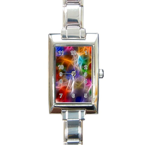 Fractal Fantasy Rectangular Italian Charm Watch from ArtsNow.com Front