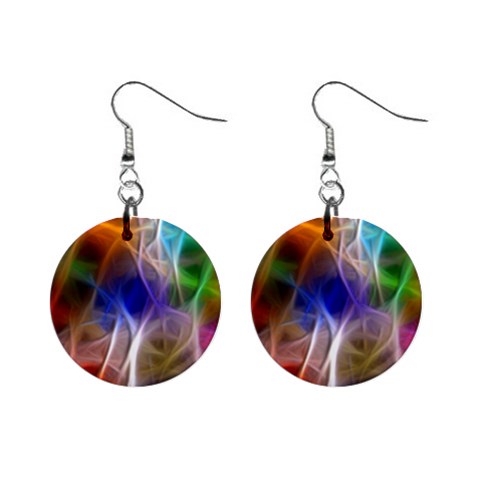 Fractal Fantasy Mini Button Earrings from ArtsNow.com Front