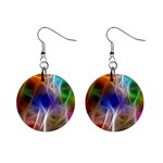 Fractal Fantasy Mini Button Earrings