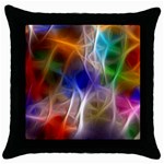 Fractal Fantasy Black Throw Pillow Case