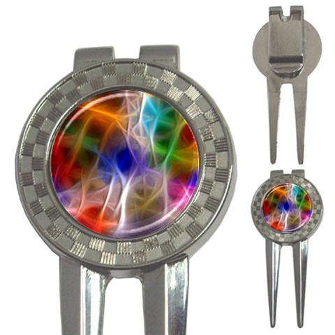 Fractal Fantasy Golf Pitchfork & Ball Marker from ArtsNow.com Front