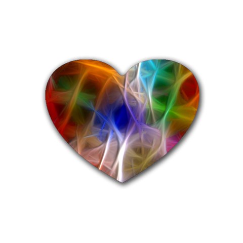 Fractal Fantasy Drink Coasters (Heart) from ArtsNow.com Front