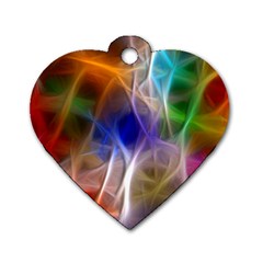 Fractal Fantasy Dog Tag Heart (Two Sided) from ArtsNow.com Front