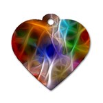 Fractal Fantasy Dog Tag Heart (Two Sided)