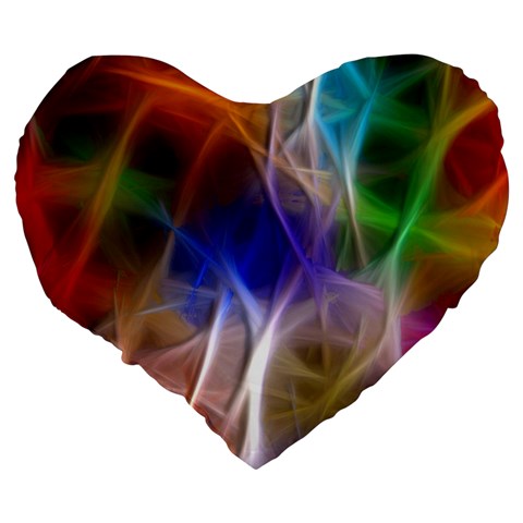 Fractal Fantasy 19  Premium Heart Shape Cushion from ArtsNow.com Back
