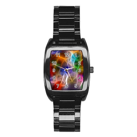 Fractal Fantasy Stainless Steel Barrel Watch from ArtsNow.com Front