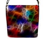 Fractal Fantasy Flap Closure Messenger Bag (Large)