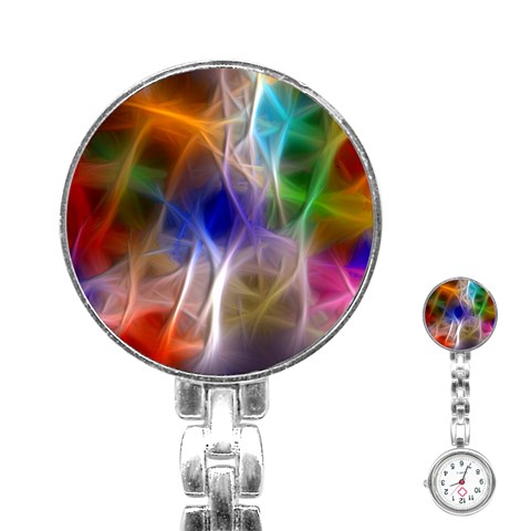 Fractal Fantasy Stainless Steel Nurses Watch from ArtsNow.com Front