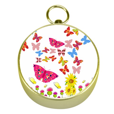 Butterfly Beauty Gold Compass from ArtsNow.com Front