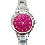 Polka Dot Sparkley Jewels 1 Round Italian Charm Watch