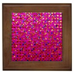 Polka Dot Sparkley Jewels 1 Framed Ceramic Tile