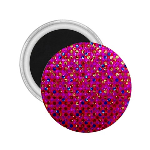 Polka Dot Sparkley Jewels 1 2.25  Button Magnet from ArtsNow.com Front