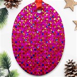 Polka Dot Sparkley Jewels 1 Oval Ornament