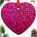 Polka Dot Sparkley Jewels 1 Heart Ornament