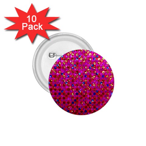 Polka Dot Sparkley Jewels 1 1.75  Button (10 pack) from ArtsNow.com Front