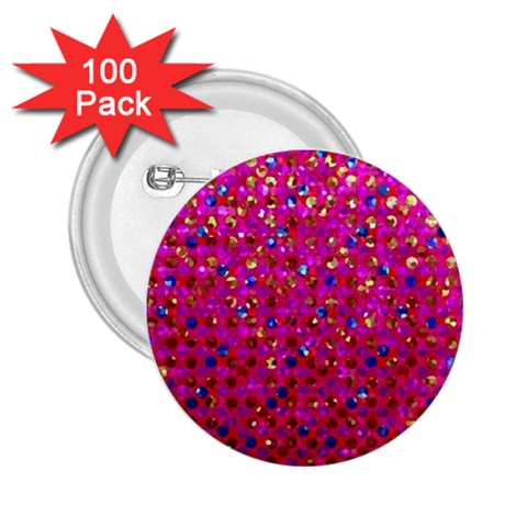 Polka Dot Sparkley Jewels 1 2.25  Button (100 pack) from ArtsNow.com Front