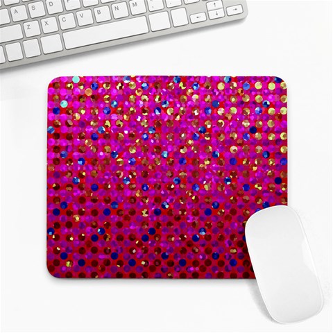 Polka Dot Sparkley Jewels 1 Large Mouse Pad (Rectangle) from ArtsNow.com Front