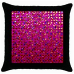 Polka Dot Sparkley Jewels 1 Black Throw Pillow Case