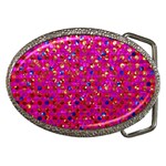 Polka Dot Sparkley Jewels 1 Belt Buckle (Oval)