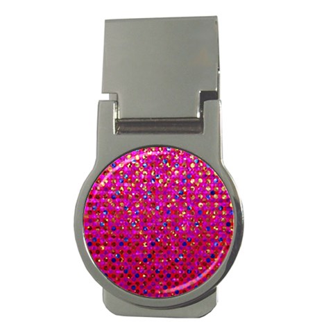 Polka Dot Sparkley Jewels 1 Money Clip (Round) from ArtsNow.com Front