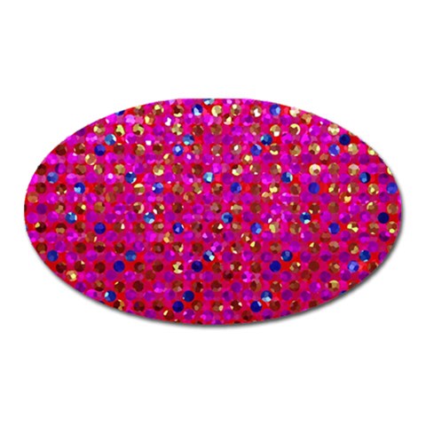 Polka Dot Sparkley Jewels 1 Magnet (Oval) from ArtsNow.com Front