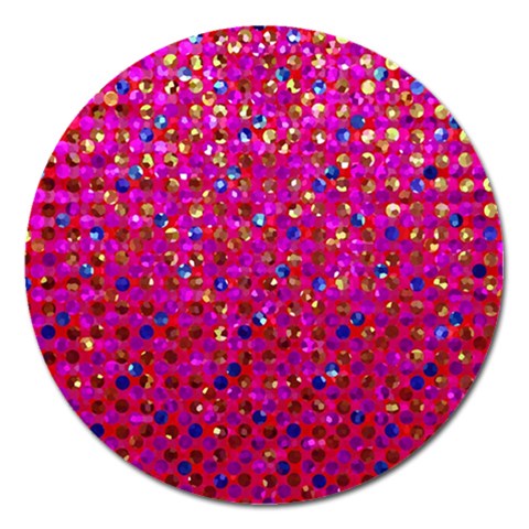 Polka Dot Sparkley Jewels 1 Magnet 5  (Round) from ArtsNow.com Front